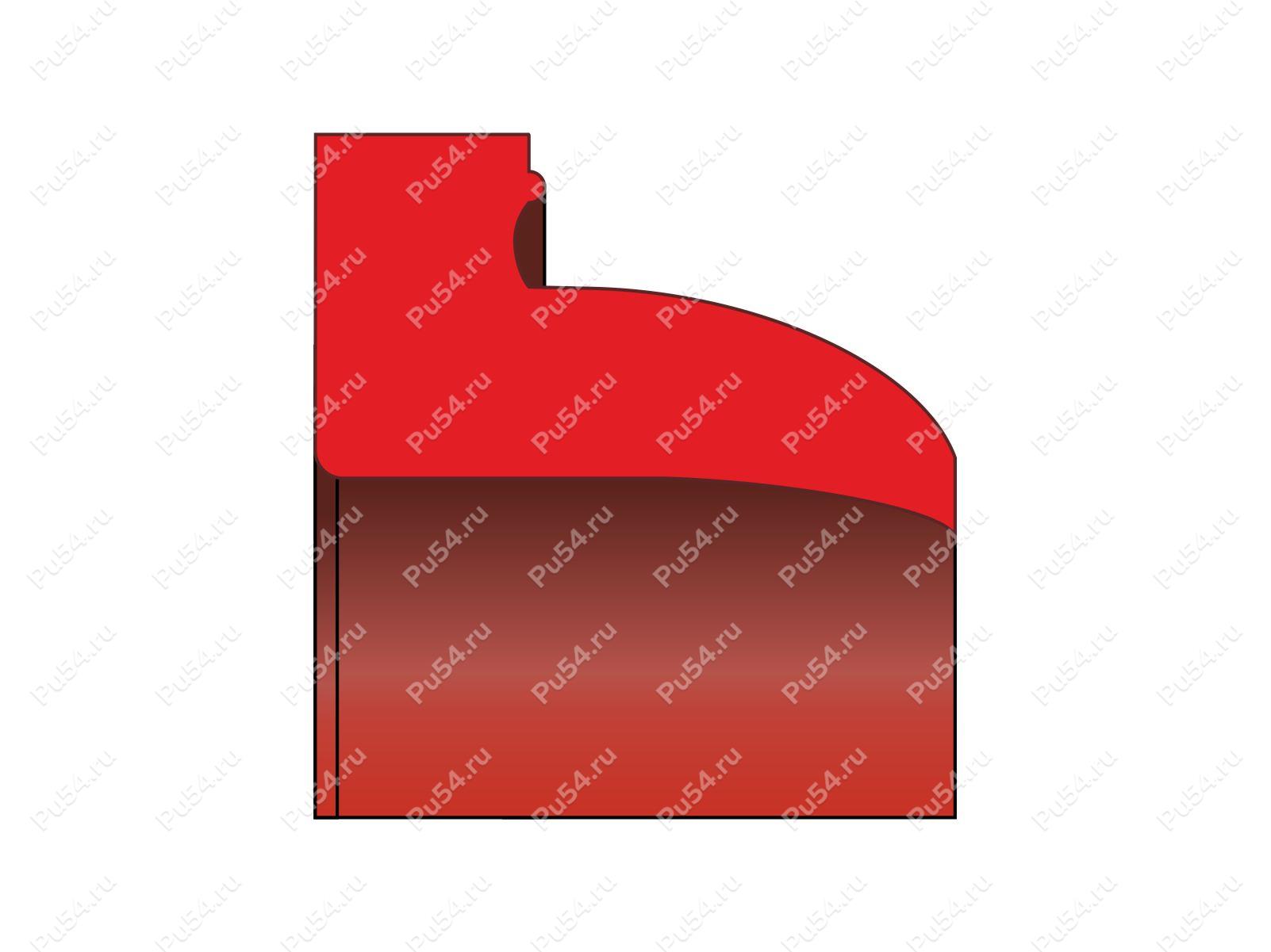 Грязесъемник 22,22х32,38х27,30x3,17/6,36 аналог 33 HALLITE inch, Product Code 70-02-002505, Polyurethane, PU54/M92/красный, Image №1